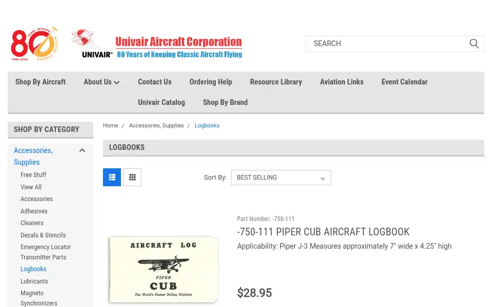 Screenshot of univair.com