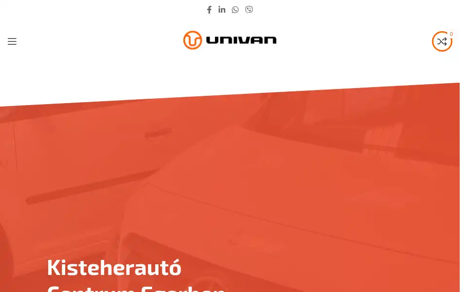 Screenshot of univan.hu