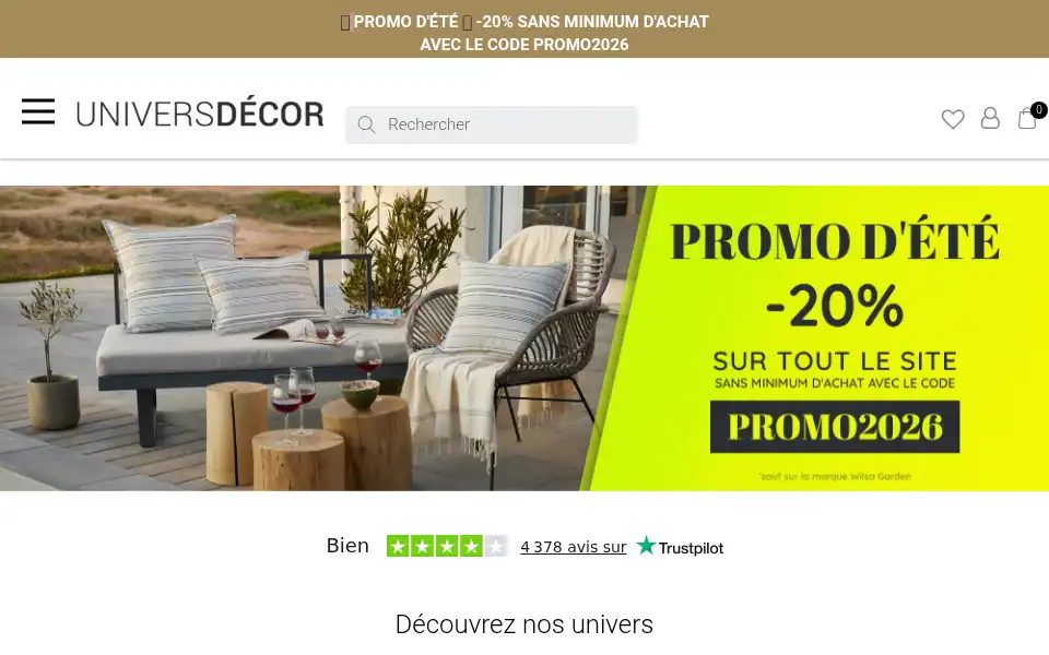 Screenshot of univers-decor.com
