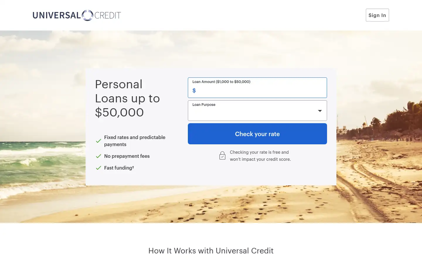 Screenshot of universal-credit.com