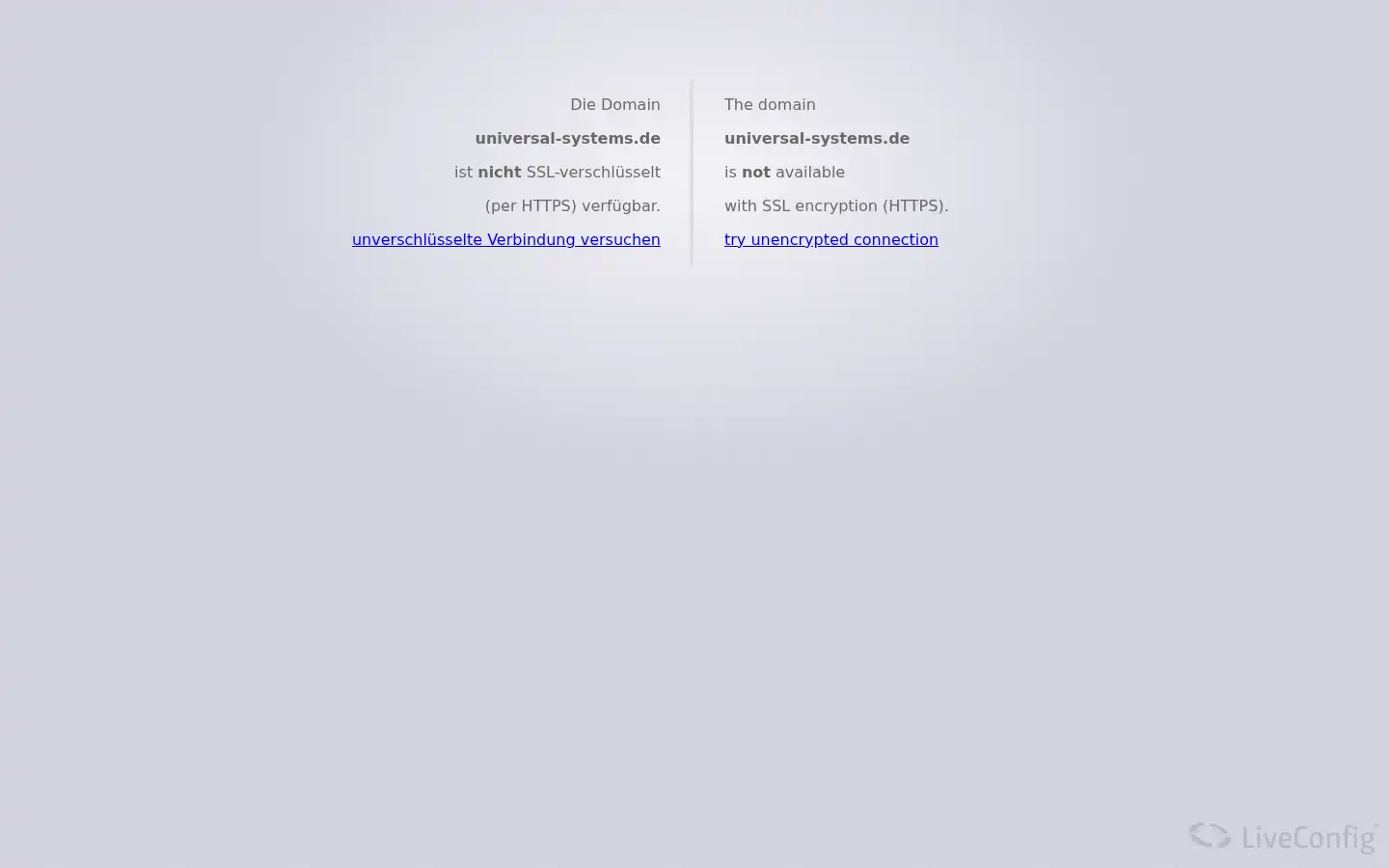 Screenshot of universal-systems.de