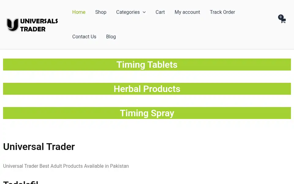 Screenshot of universalstrader.com
