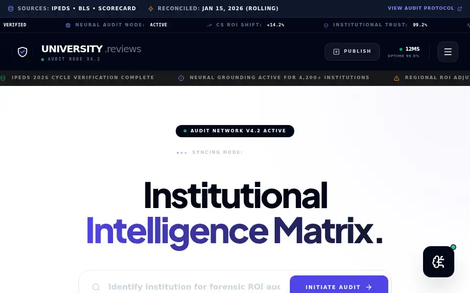 Screenshot of university.reviews