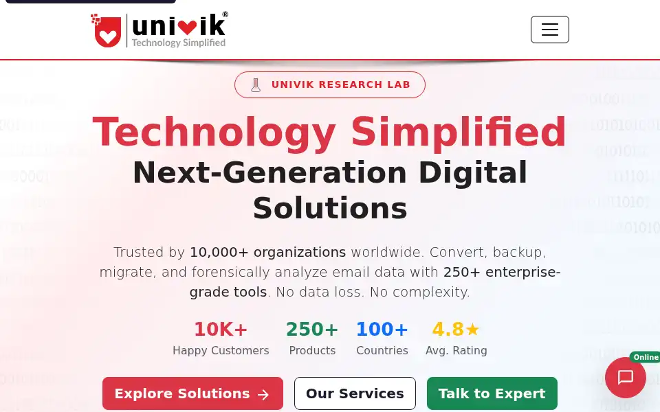 Screenshot of univik.com