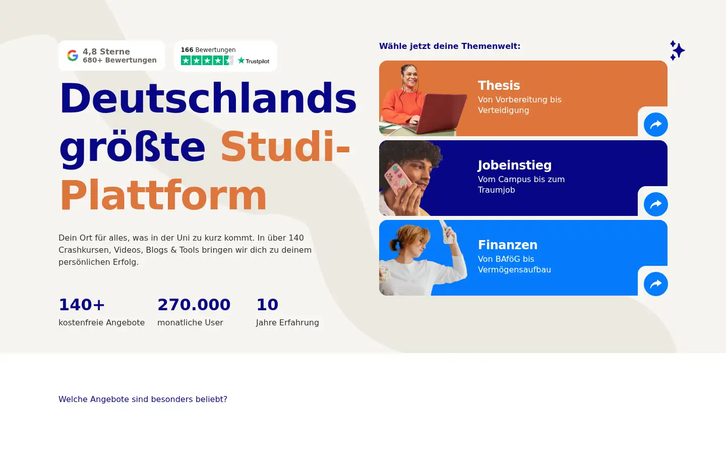 Screenshot of uniwunder.de