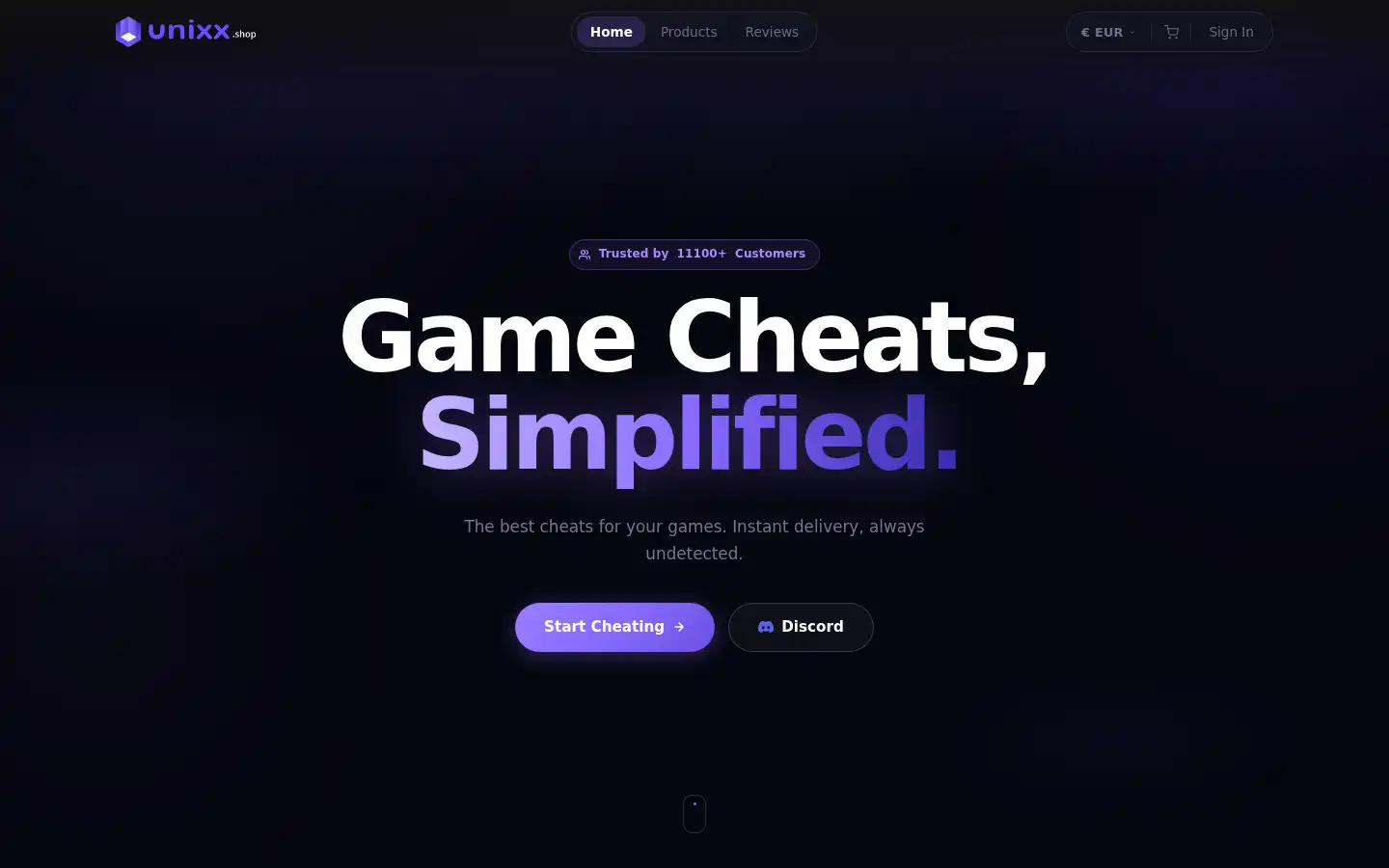 Screenshot of unixx.shop