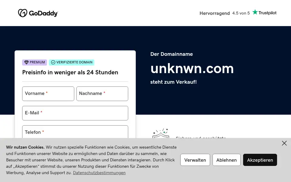 Screenshot of unknwn.com