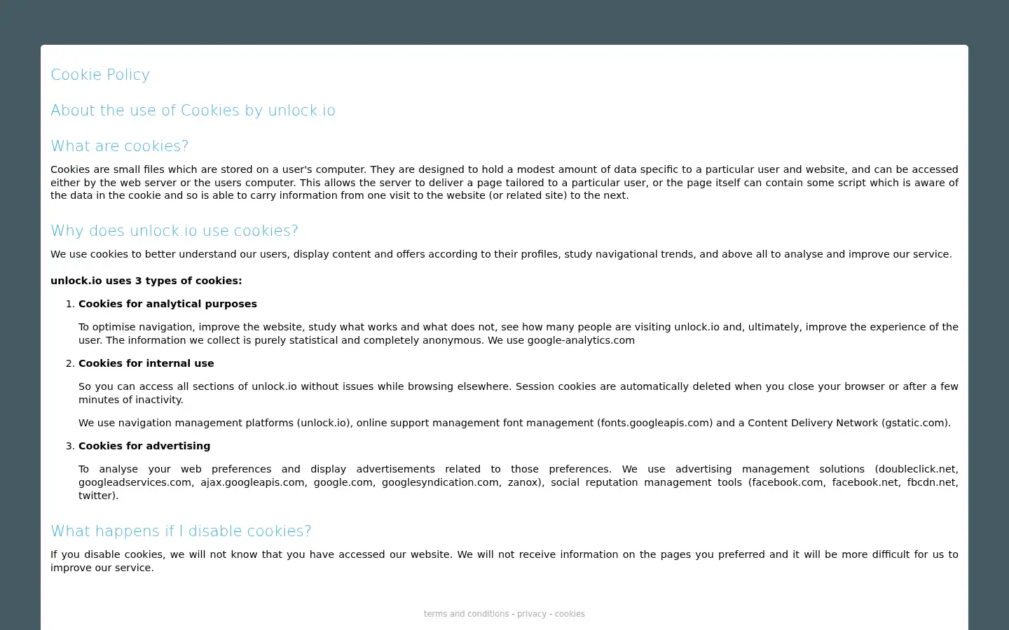 Screenshot of unlock.io