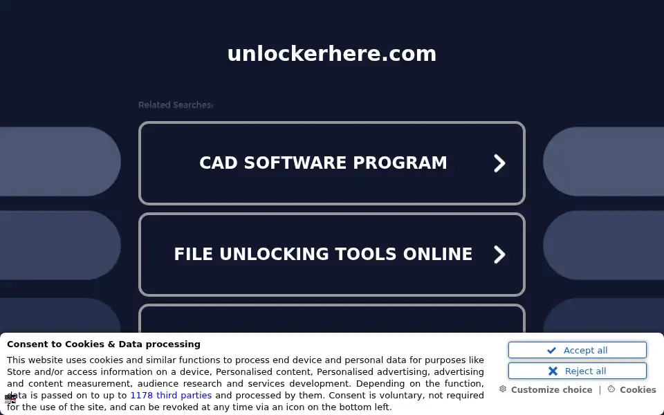 Screenshot of unlockerhere.com
