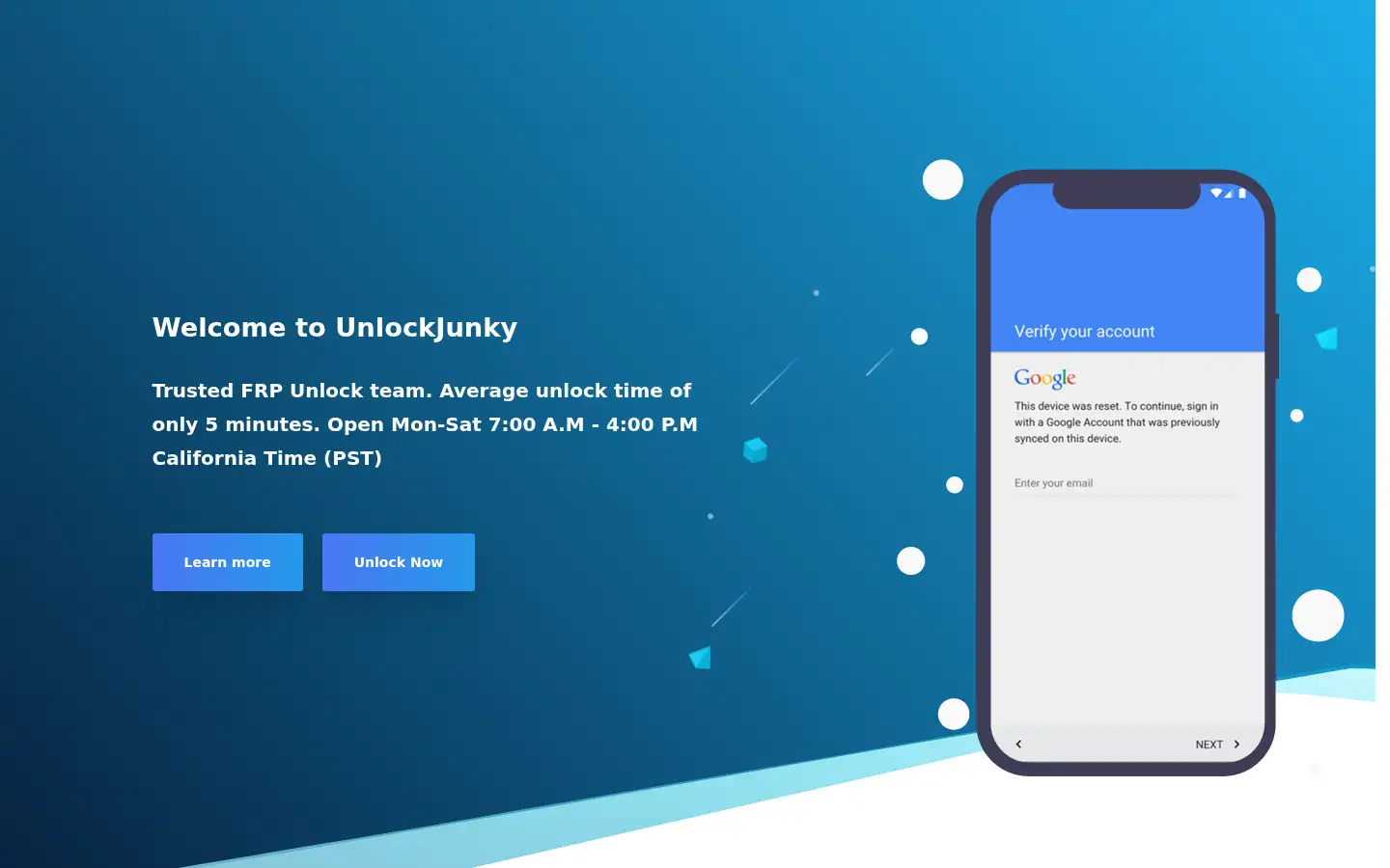 Screenshot of unlockjunky.com