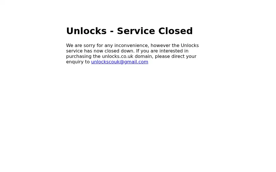 Screenshot of unlocks.co.uk