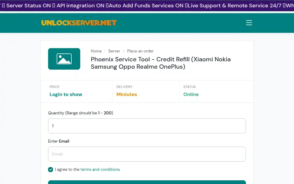 Screenshot of unlockserver.net