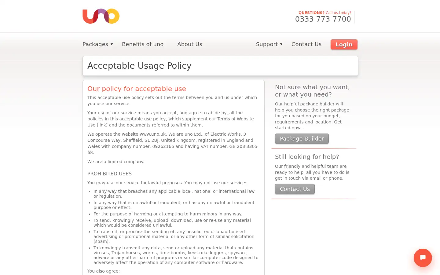 Screenshot of uno.uk