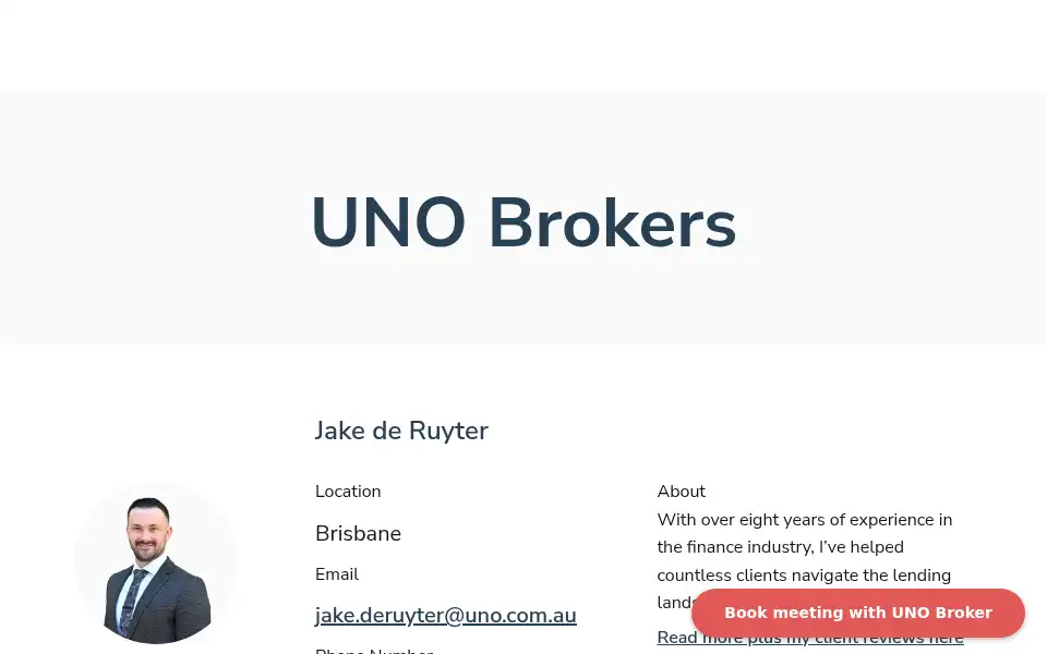 Screenshot of unohomeloans.com.au
