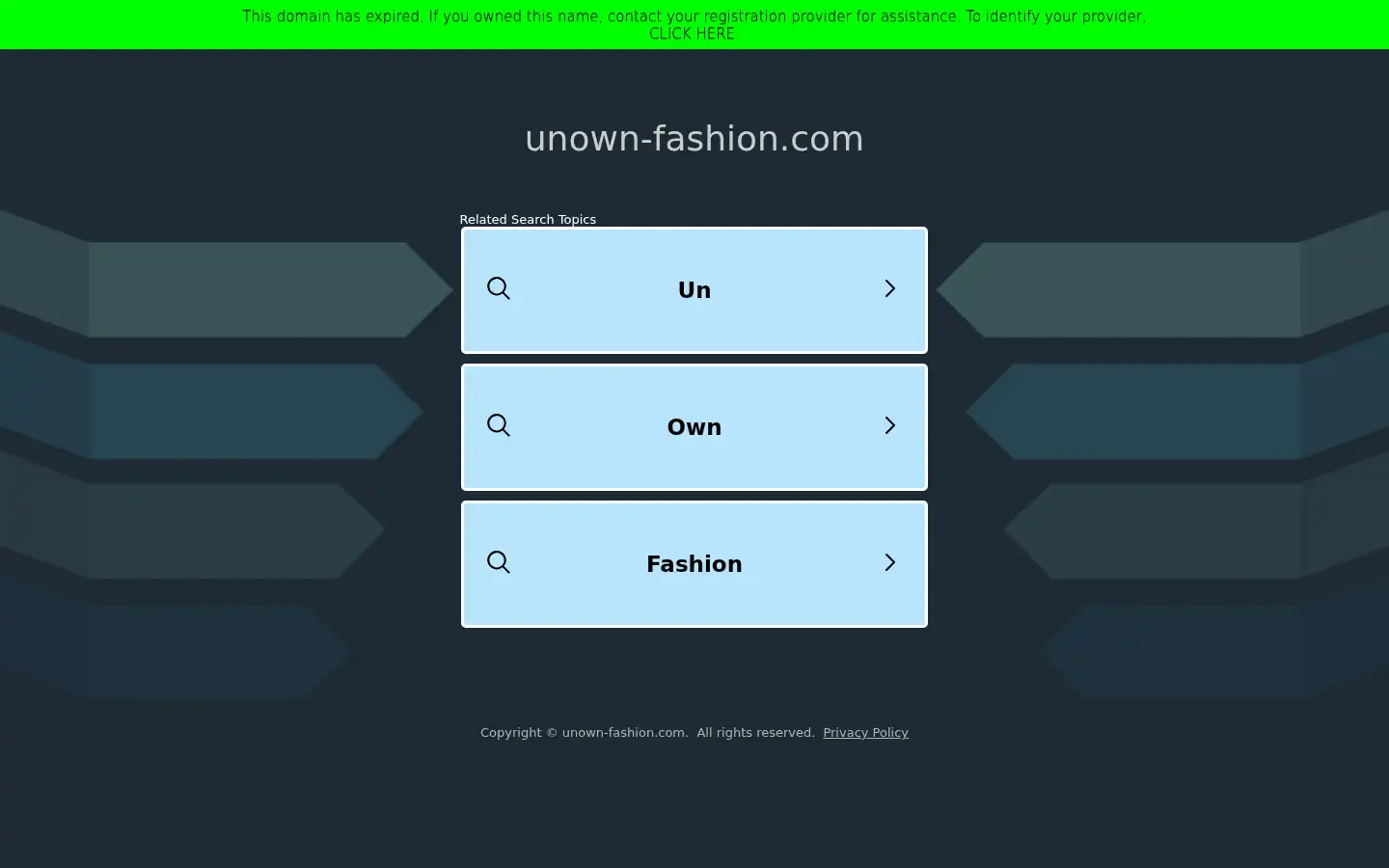 Screenshot of unown-fashion.com