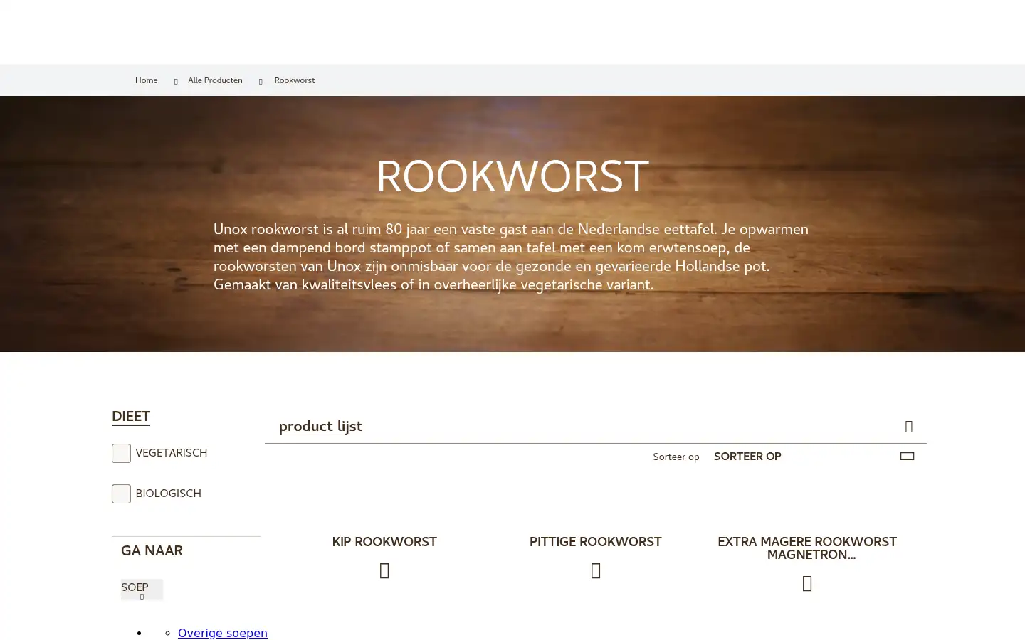 Screenshot of unox.nl