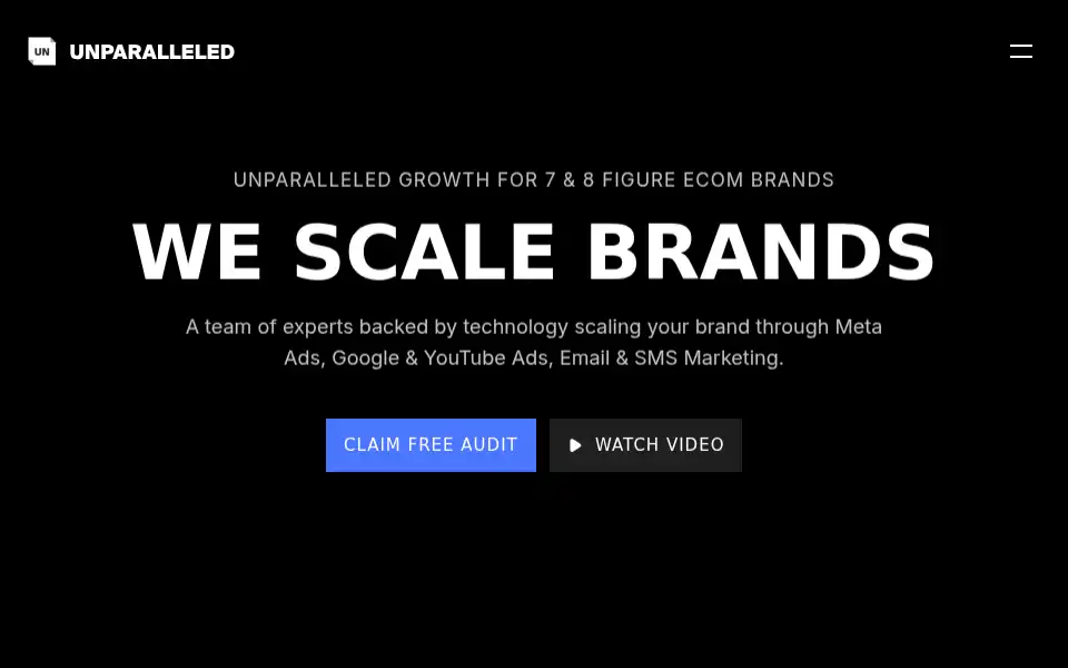 Screenshot of unparalleled.agency