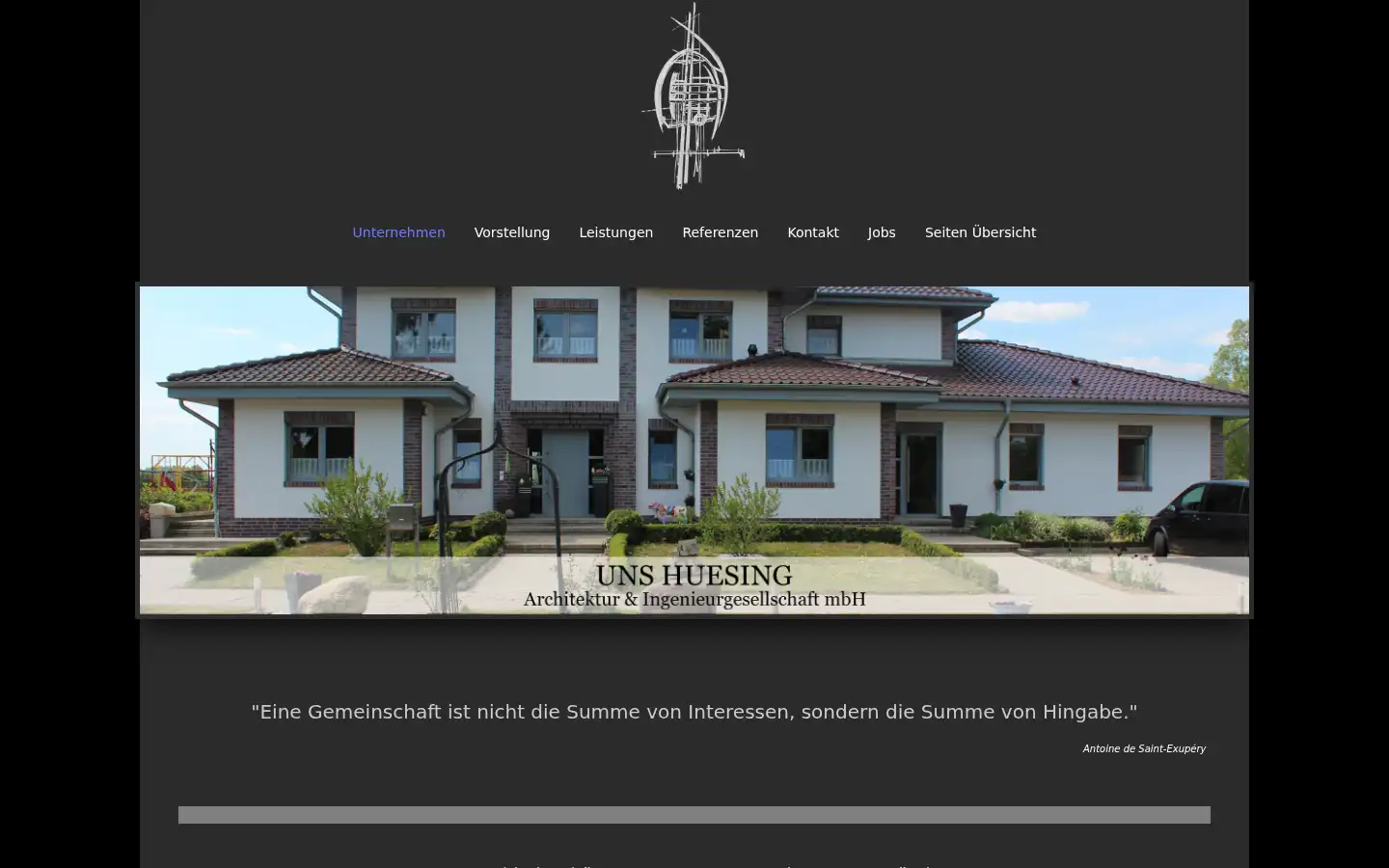 Screenshot of uns-huesing-gmbh.com