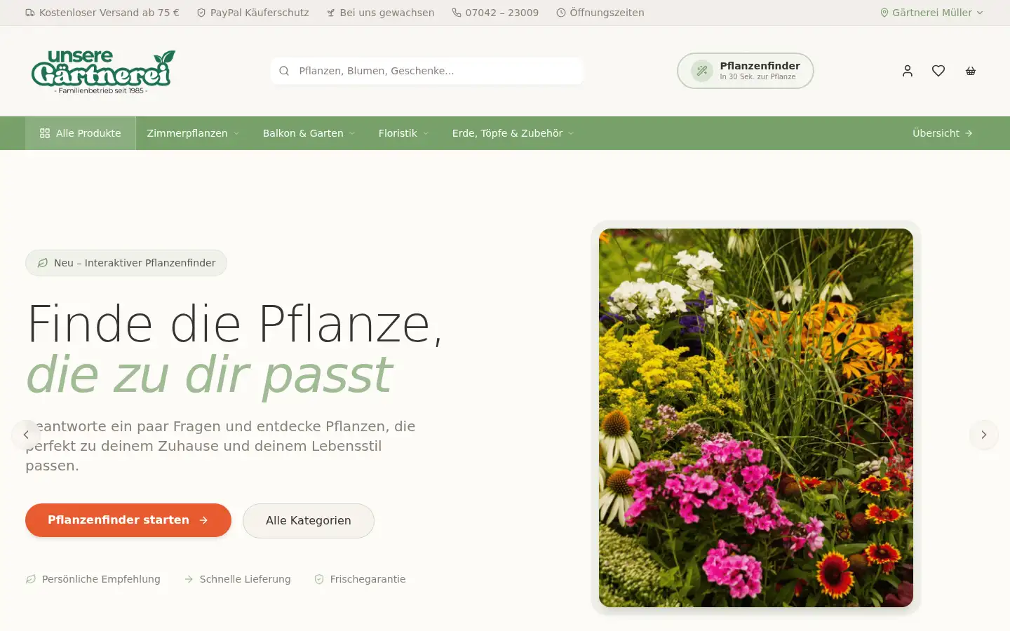 Screenshot of unsere-gaertnerei.de