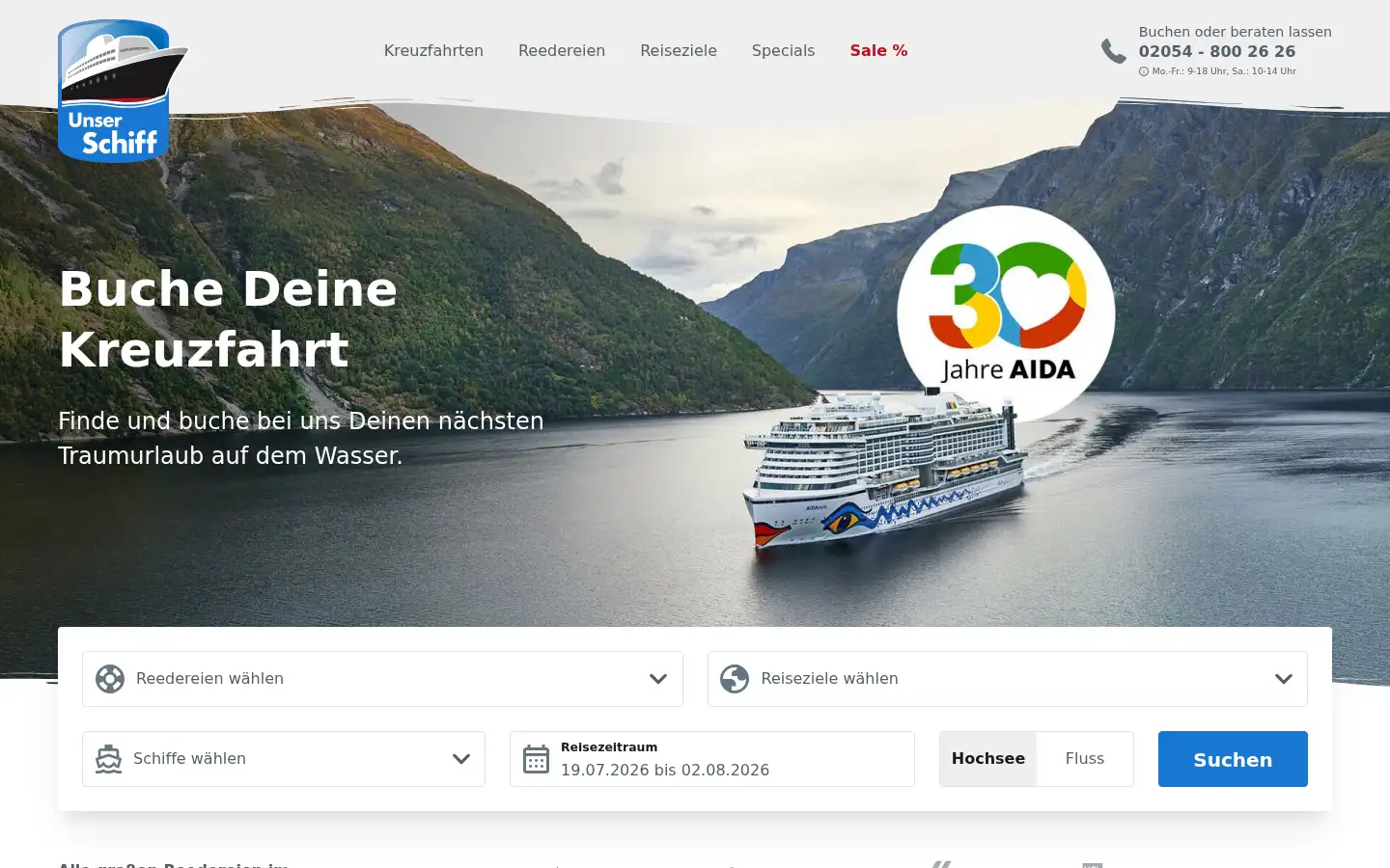 Screenshot of unserschiff.com