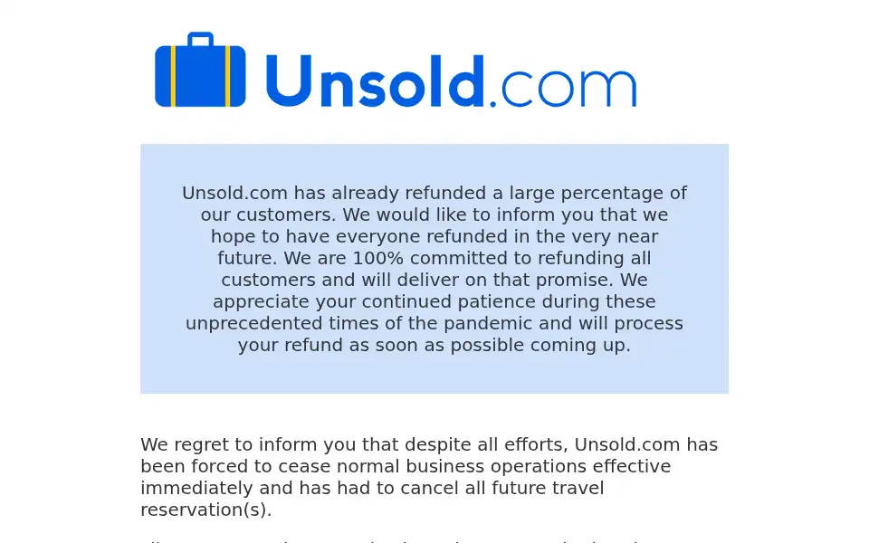 Screenshot of unsold.com