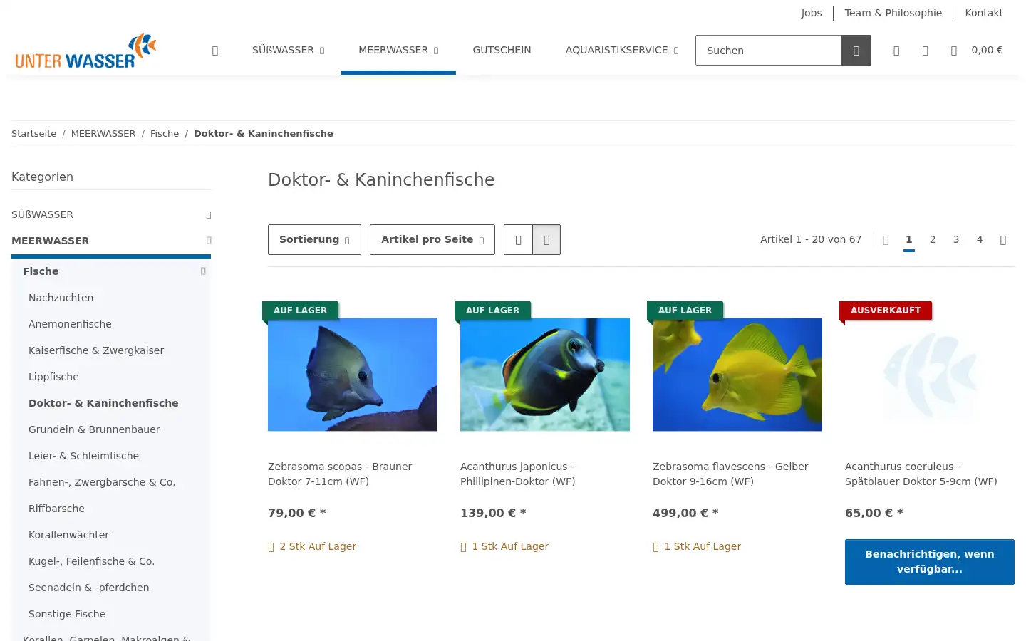 Screenshot of unter-wasser-freiburg.de