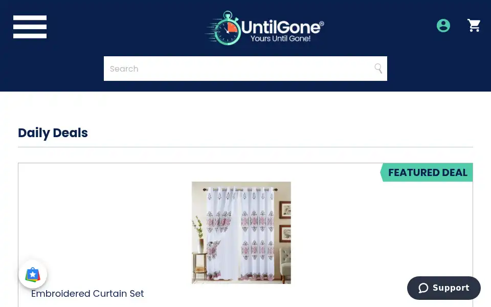Screenshot of untilgone.com