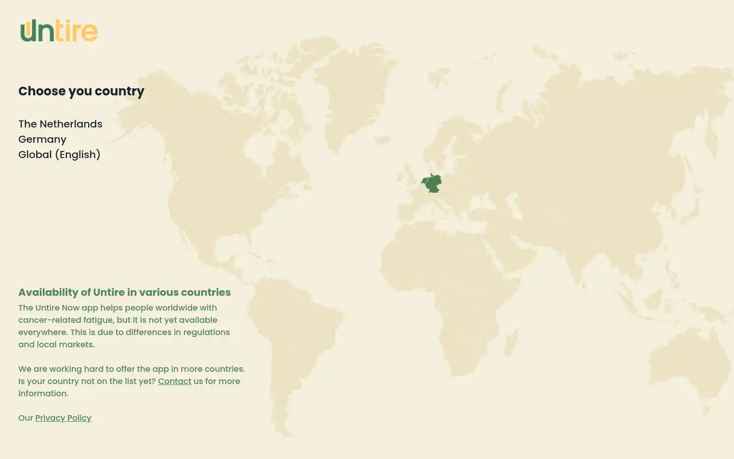 Screenshot of untire.app