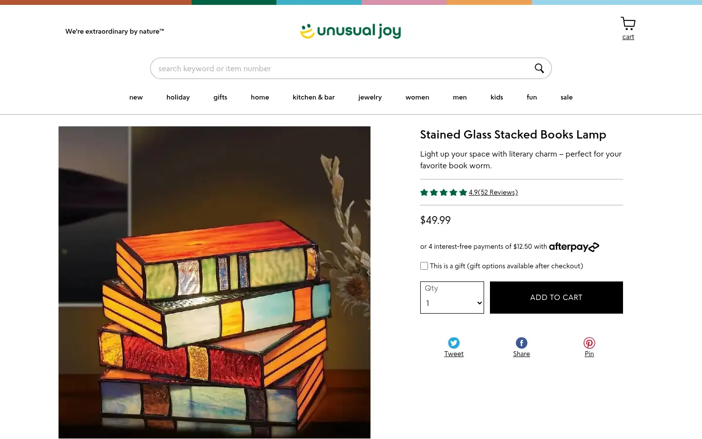 Screenshot of unusualjoy.com