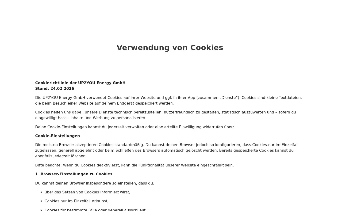Screenshot of up2you-energy.de