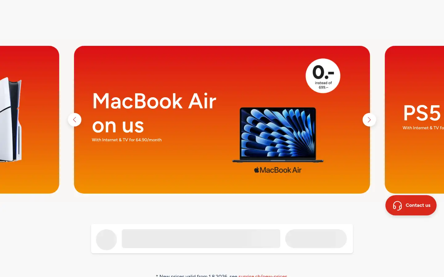 Screenshot of upc-cablecom.ch