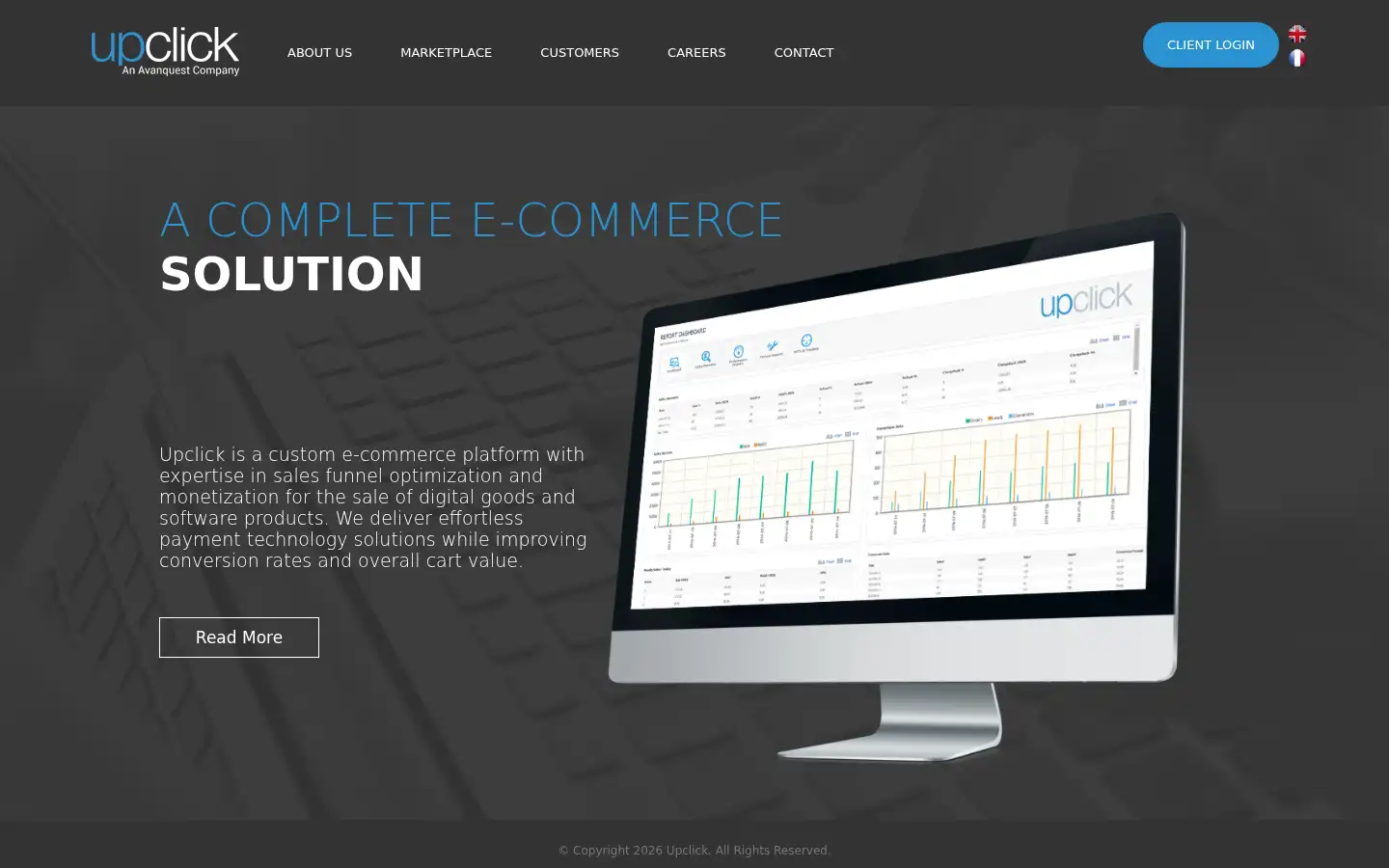 Screenshot of upclick.com