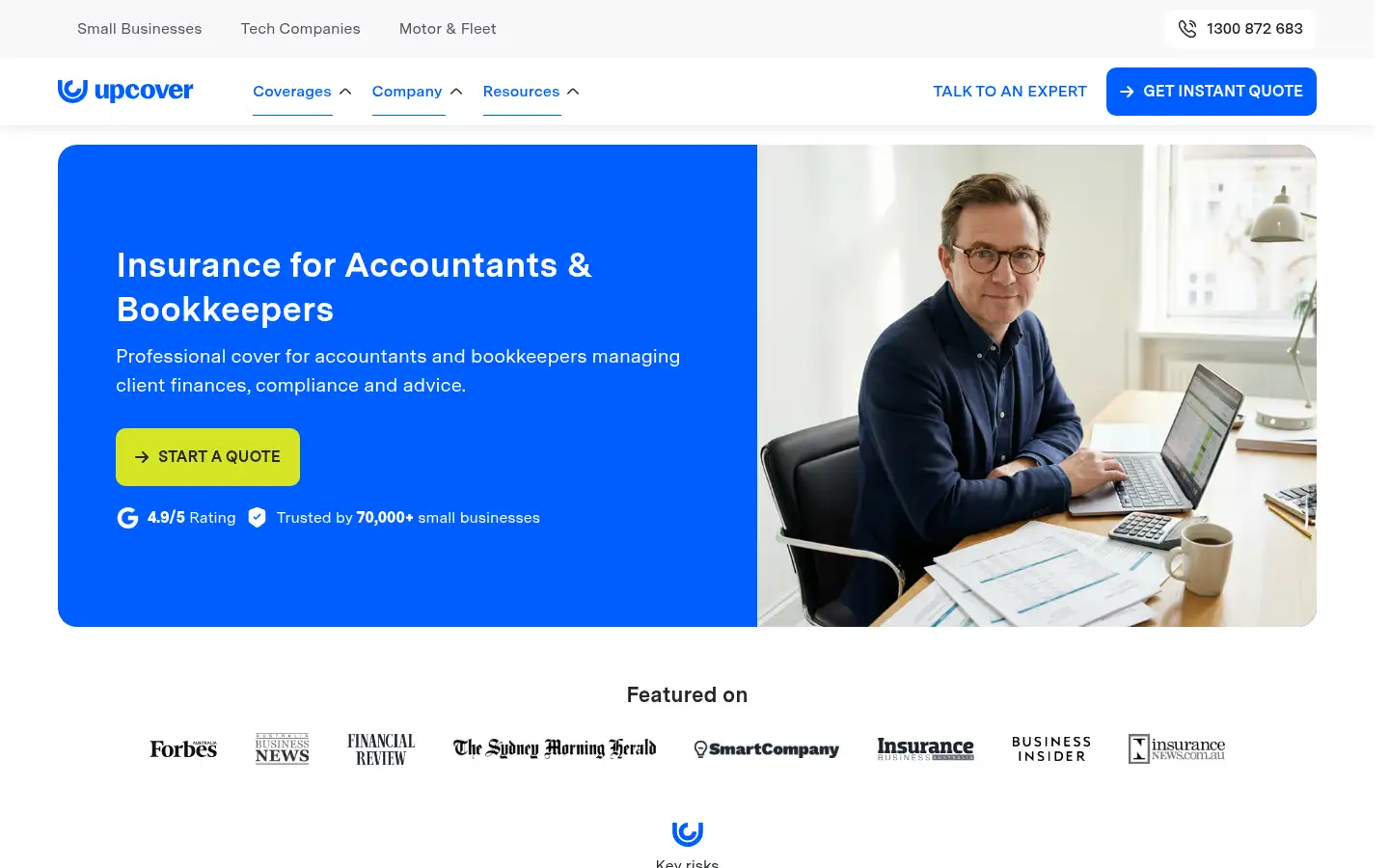 Screenshot of upcover.com