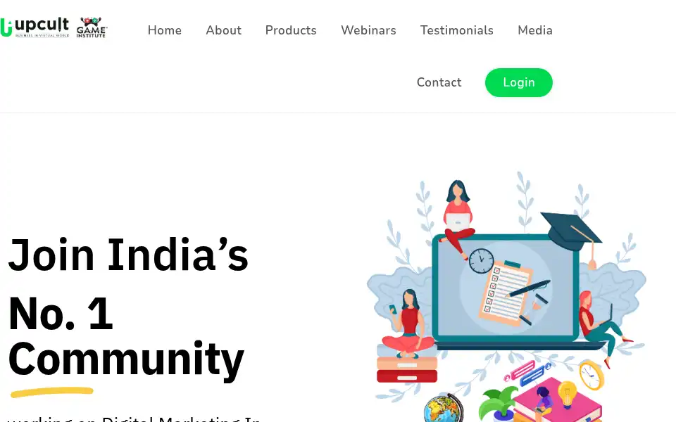 Screenshot of upcult.in