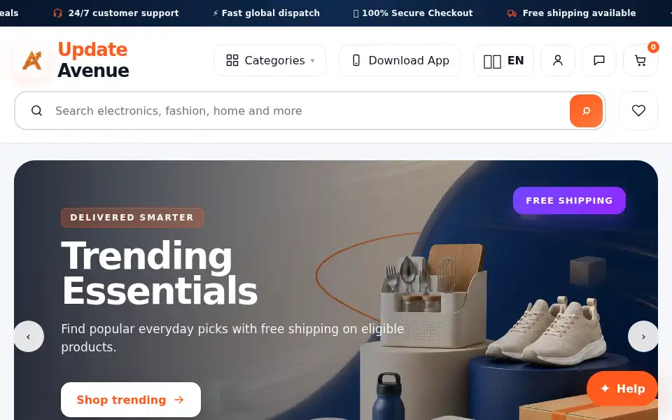 Screenshot of updateavenues.com