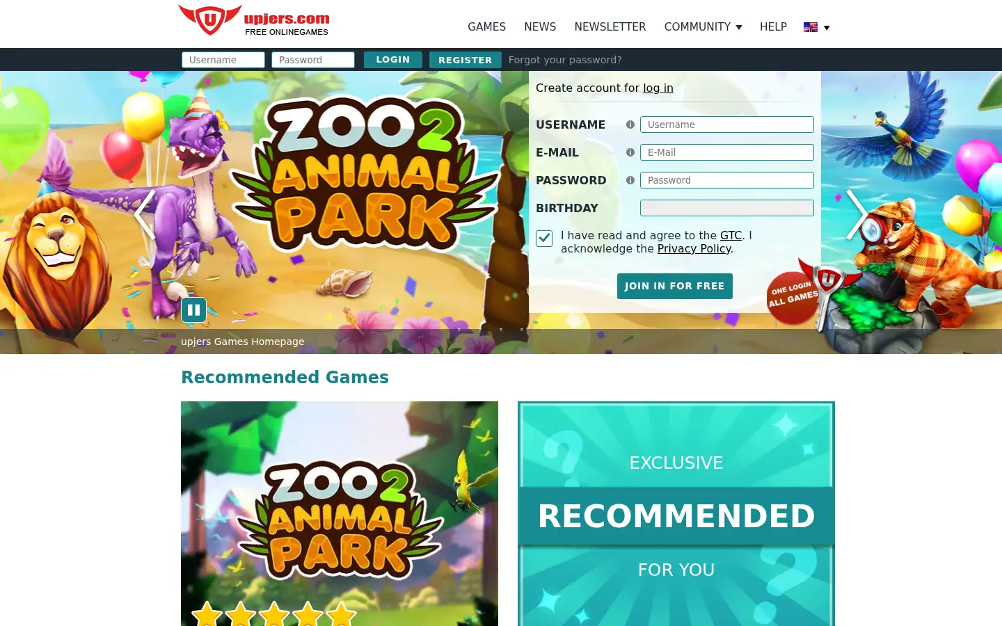 Screenshot of upjers.com