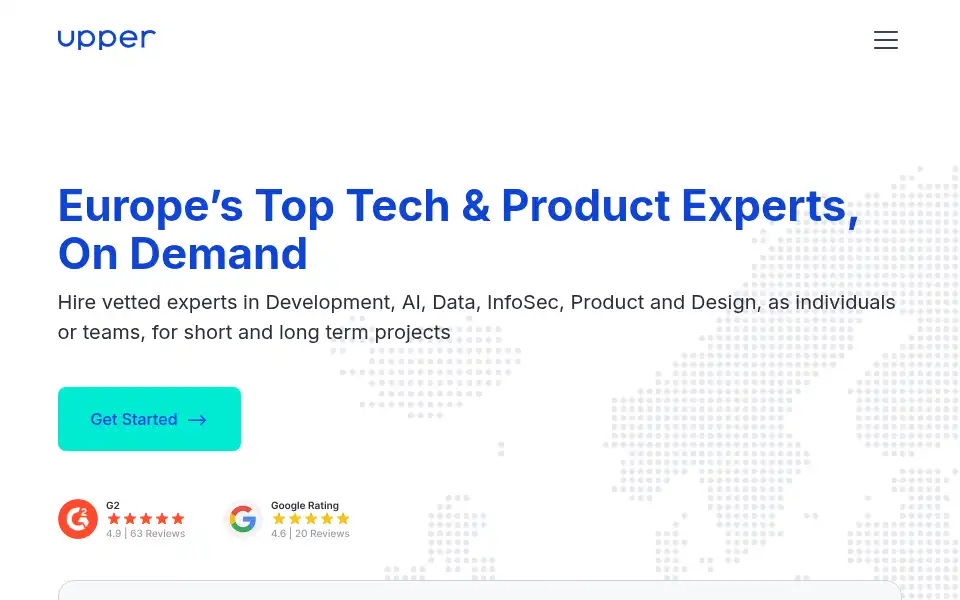 Screenshot of upper.co