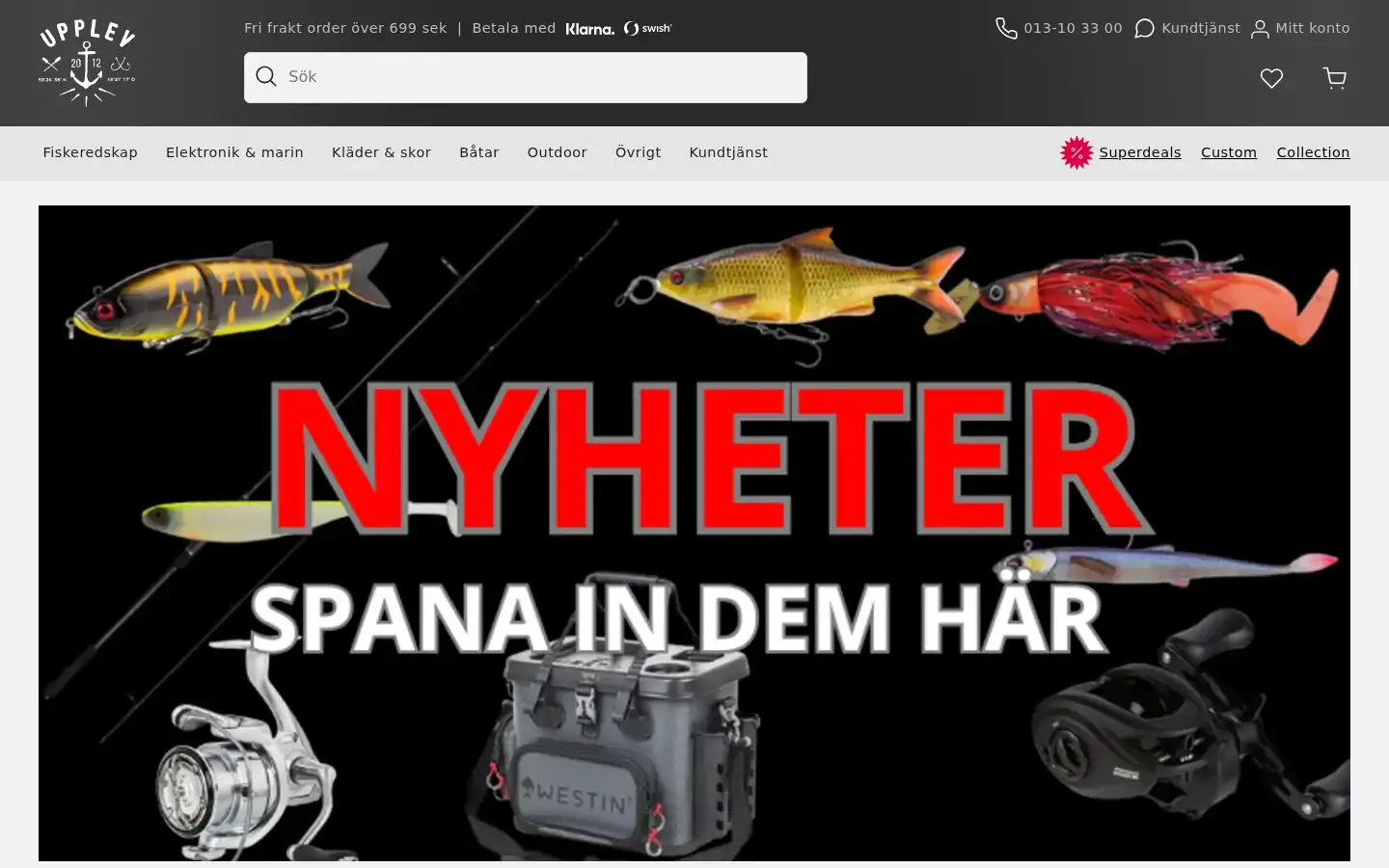Screenshot of upplevstore.se