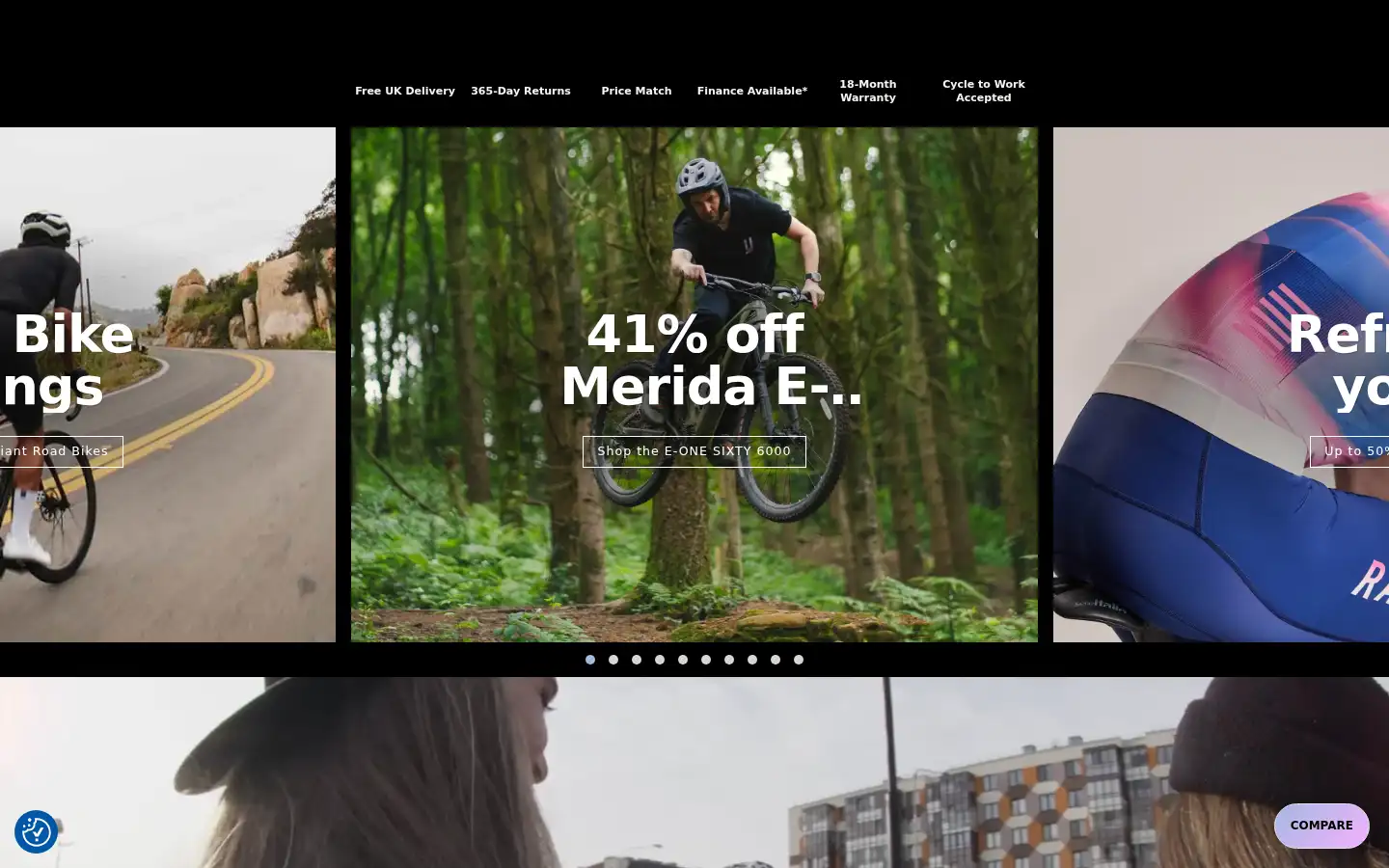 Screenshot of uprisebikes.com