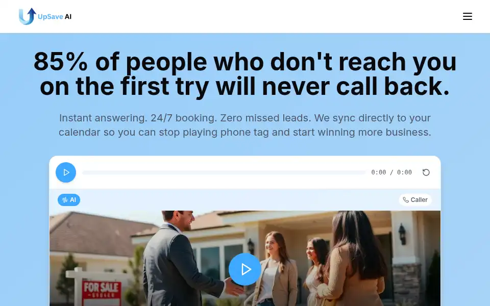 Screenshot of upsaveai.com