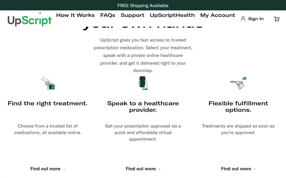 Screenshot of upscript.com