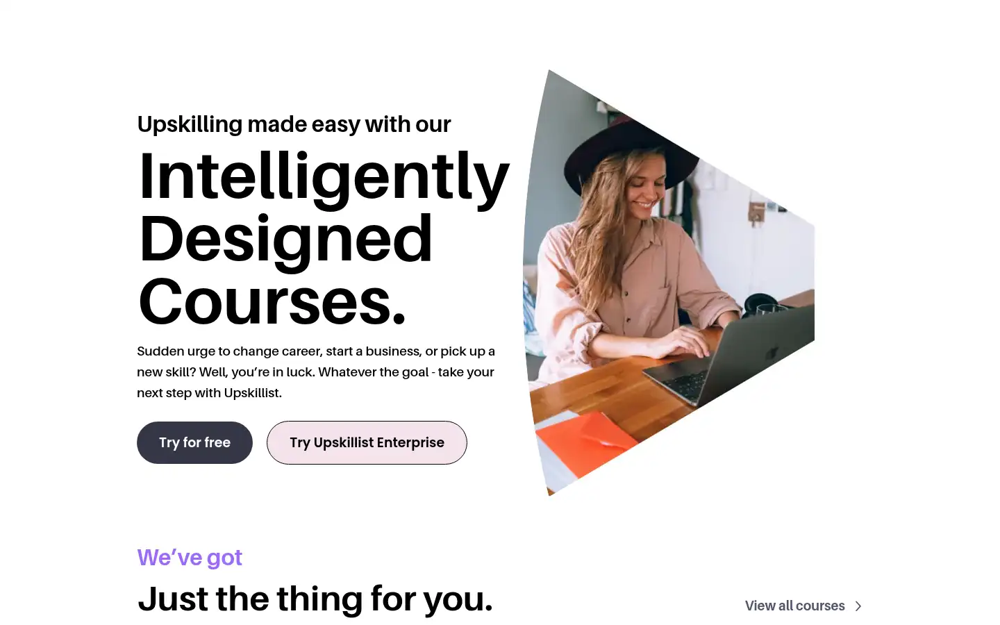 Screenshot of upskillist.com