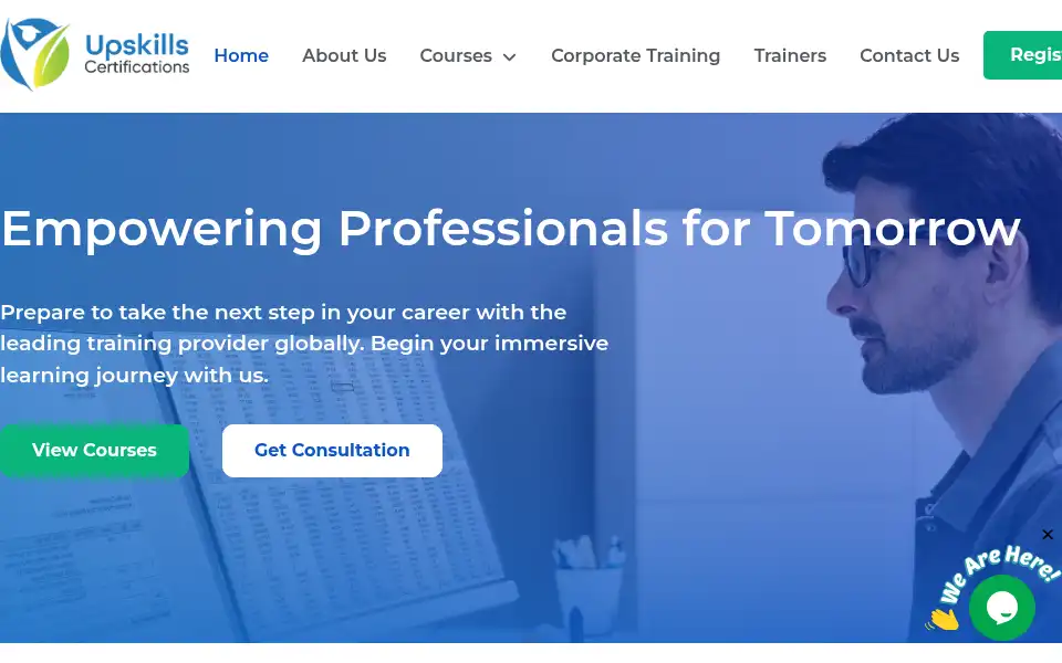 Screenshot of upskillscert.com