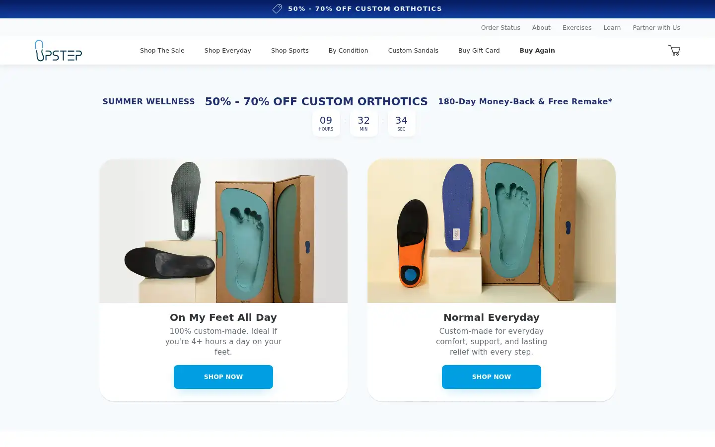 Screenshot of upstep.com