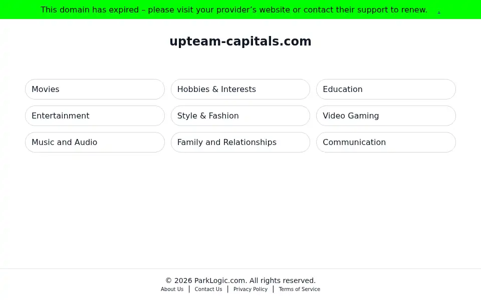 Screenshot of upteam-capitals.com