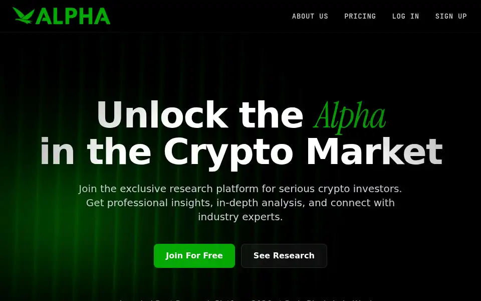 Screenshot of uptradealpha.com