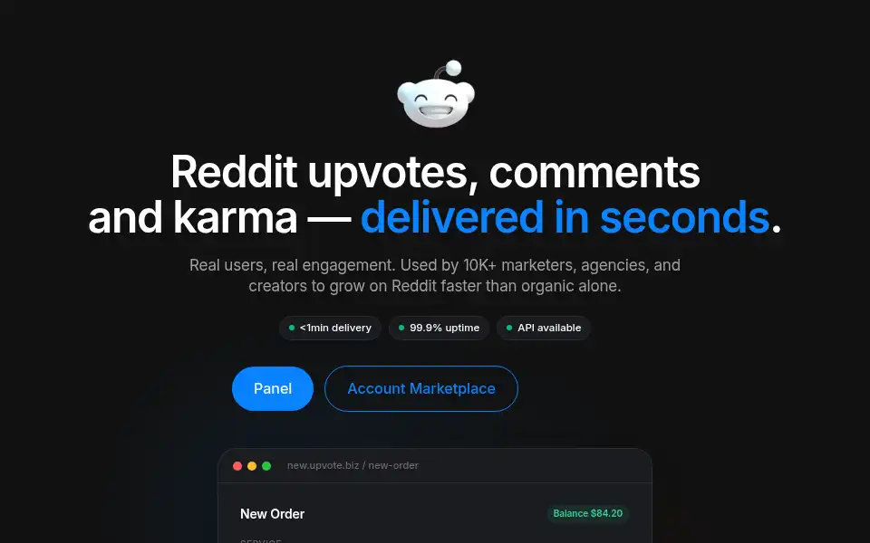 Screenshot of upvote.biz