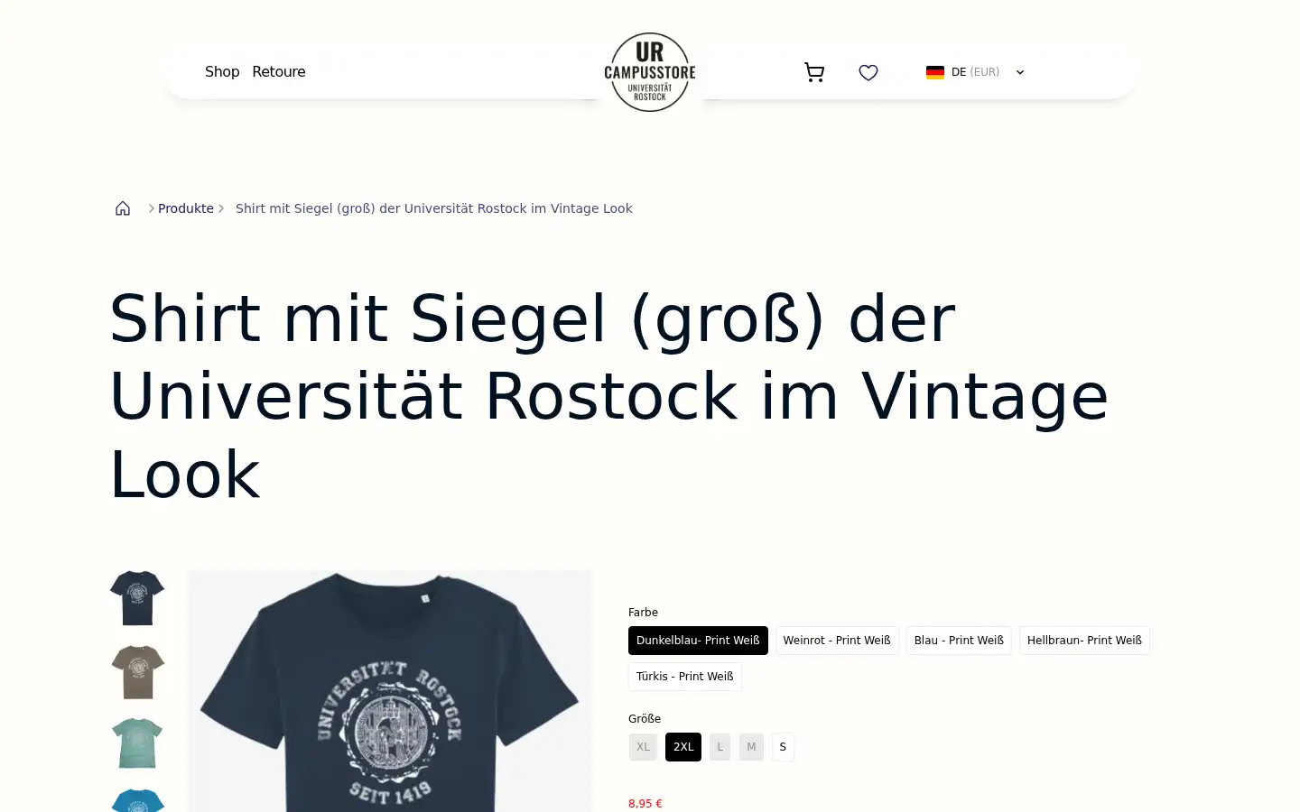 Screenshot of ur-campusstore.de