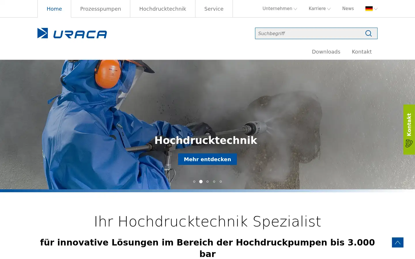 Screenshot of uraca.de