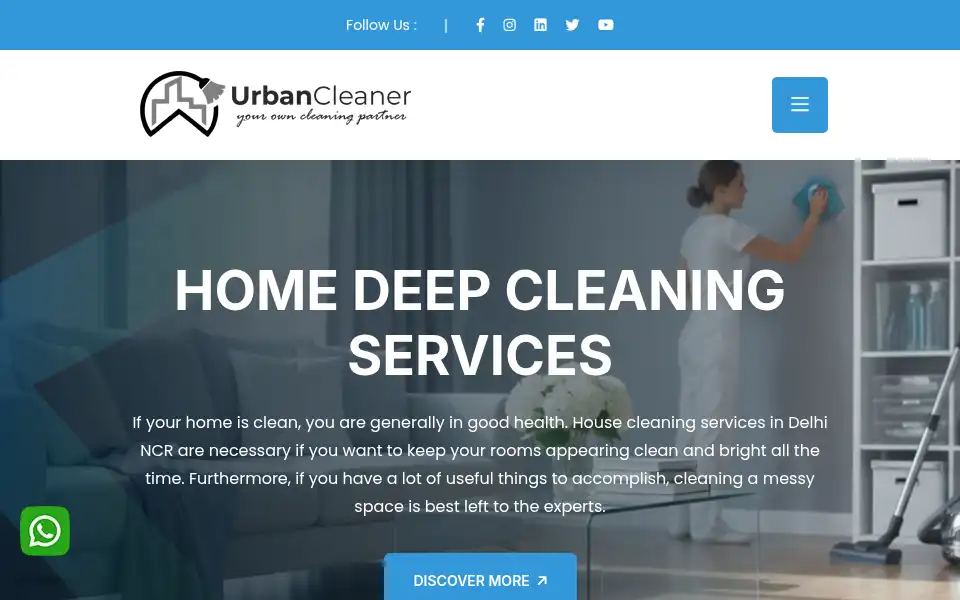 Screenshot of urbancleaner.in
